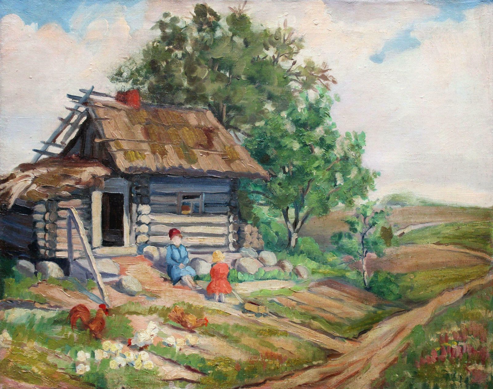 Aleksandr Rodin Old Bath House. Oil On Canvas,