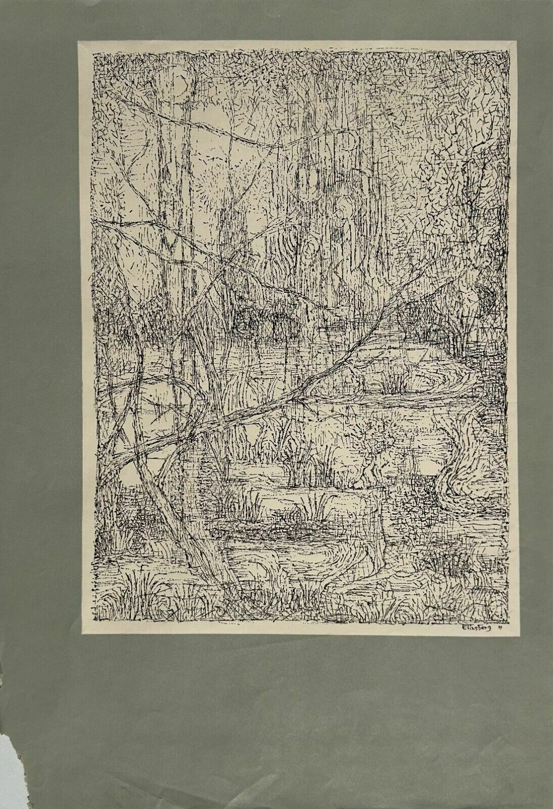 Paul Eliasberg 1959 Poster Poster Reproduction Engraving Swiss Art Landscape Swiss