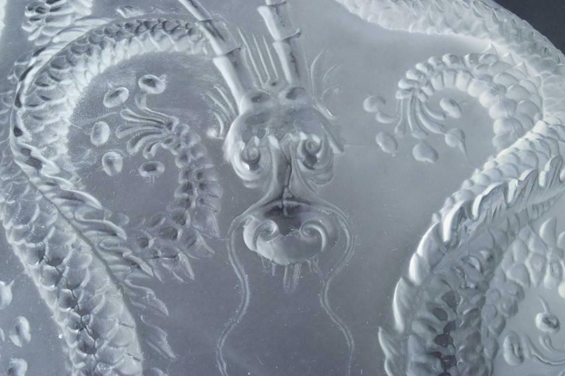 Josef Inwald. Colossal Art Deco Art Glass Bowl In Barolac Glass. photo vintage