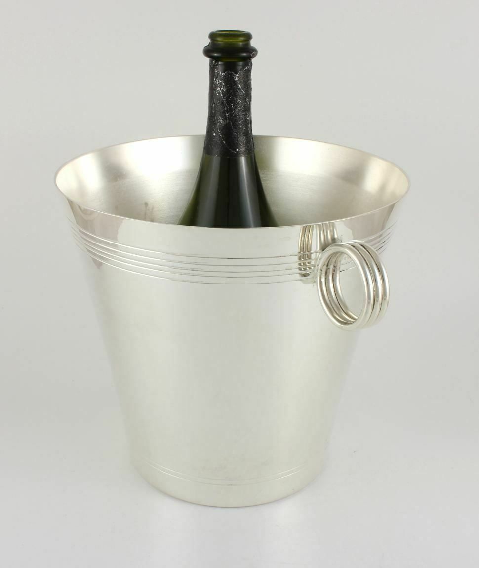 Silver Plated Udner France Wine Cooler In Box. French Champagne Bucket. photo Home Decor