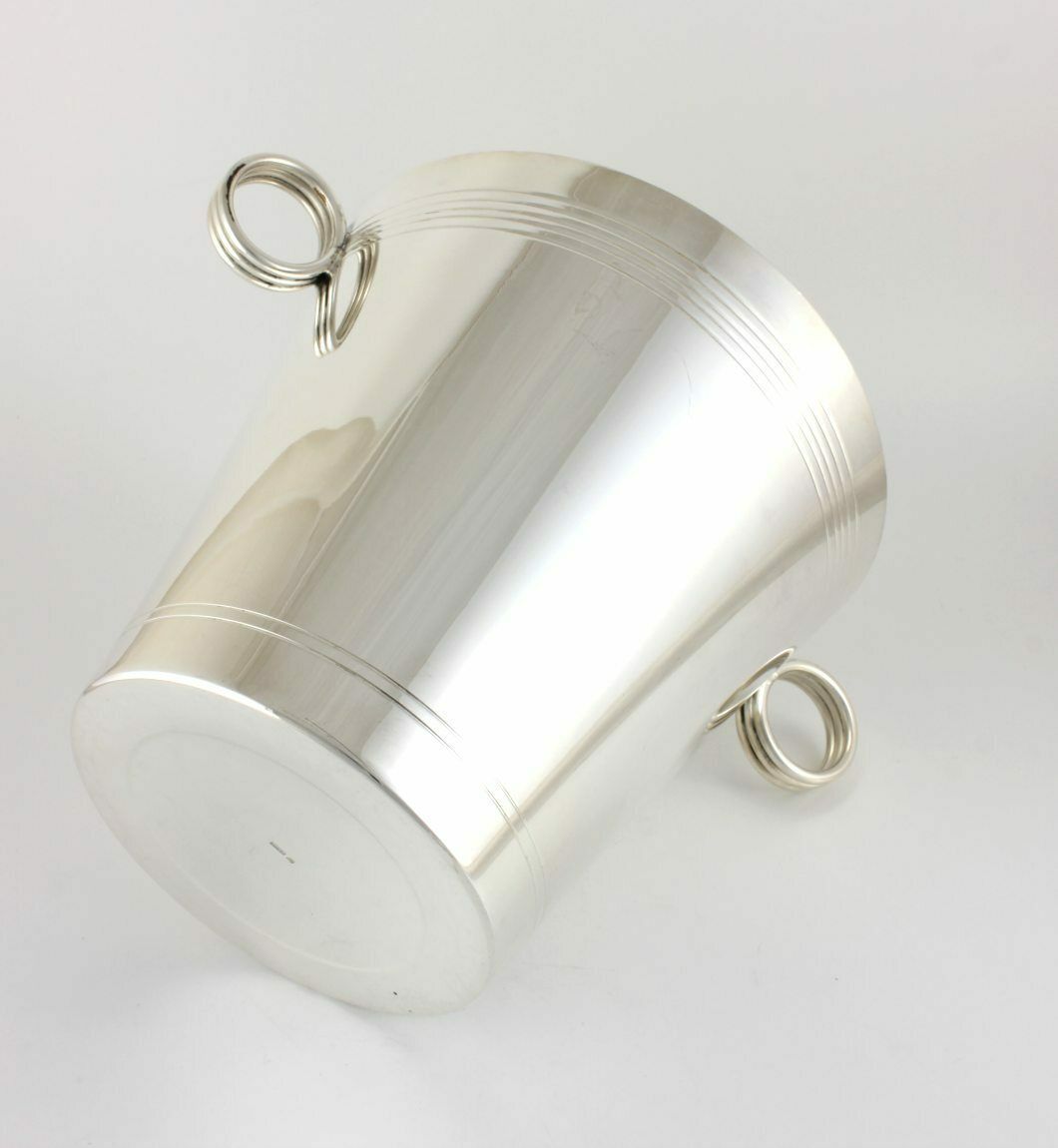 Silver Plated Udner France Wine Cooler In Box. French Champagne Bucket. photo vinterior