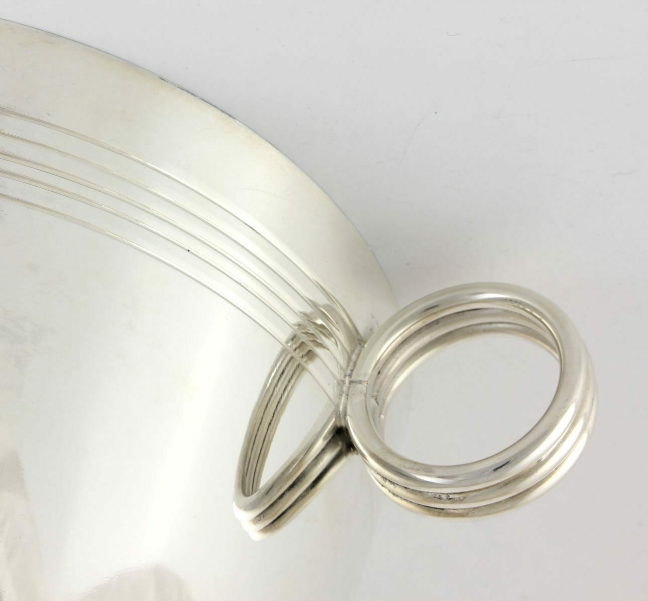 430.0 Silver Plated Udner France Wine Cooler In Box. French Champagne Bucket. photo