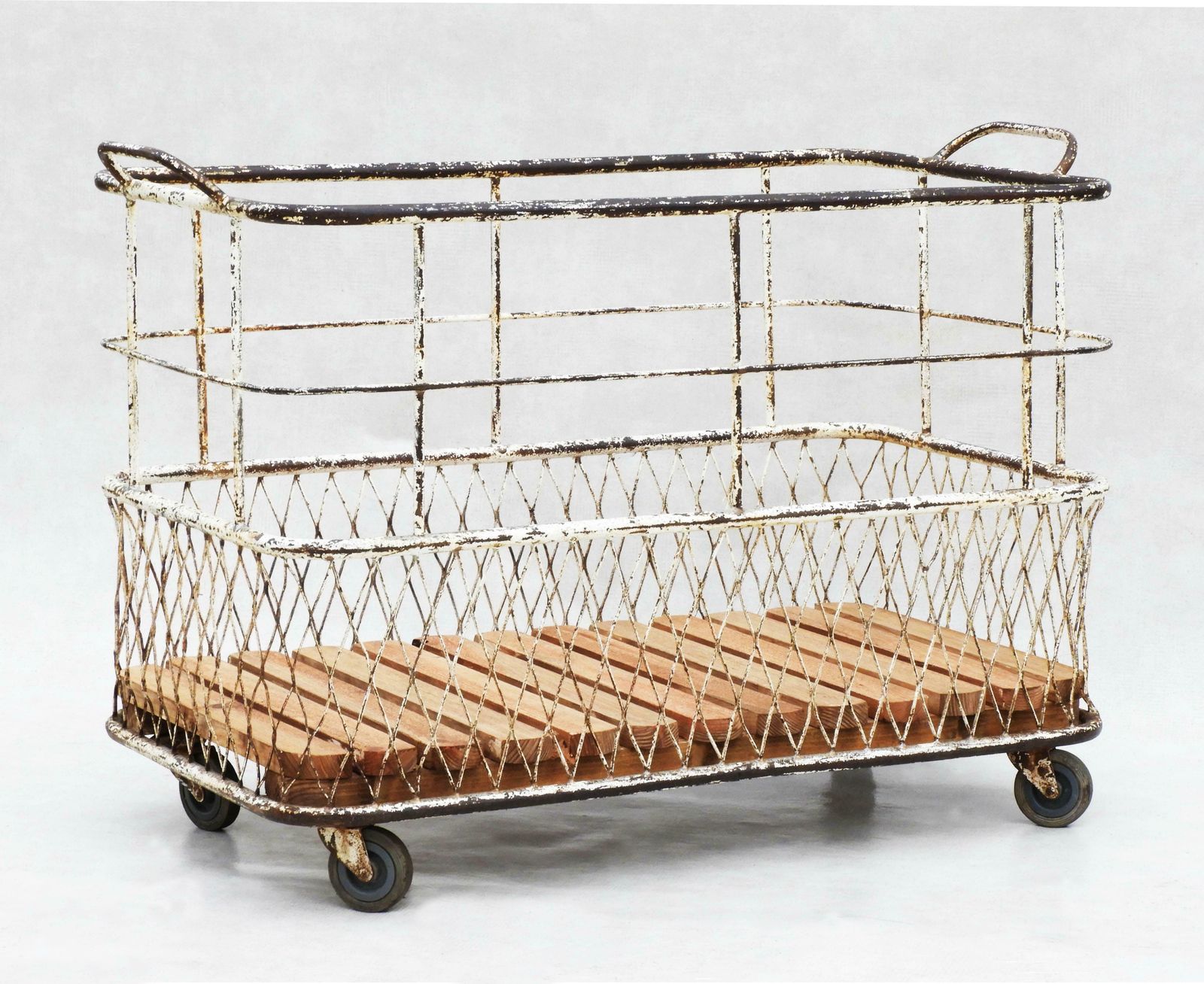 French Mid Centruy Industrial Boulangerie Trolley Cart C1950 photo Furniture