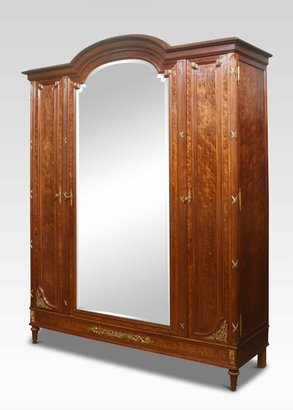 Fine 19th Century French Louis XVI Mahogany And Gilt Bronze Armoire photo 5820.0