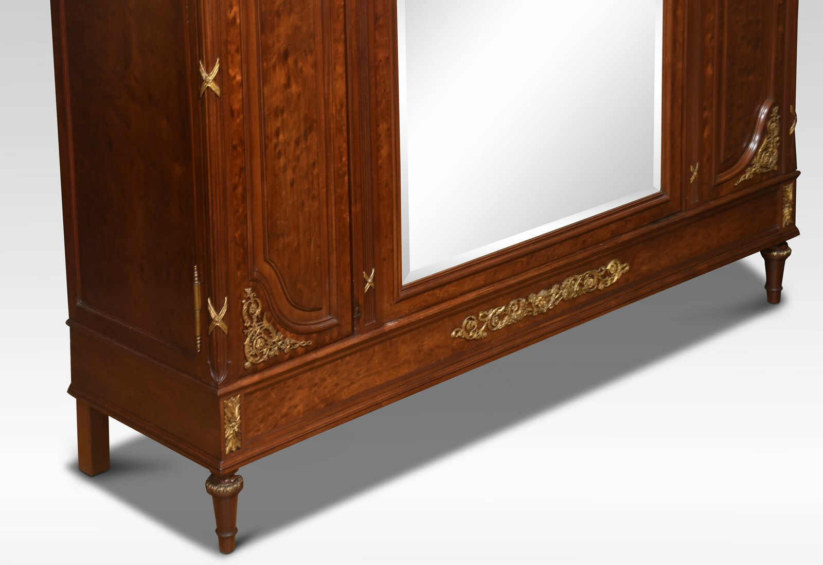 Fine 19th Century French Louis XVI Mahogany And Gilt Bronze Armoire photo buy