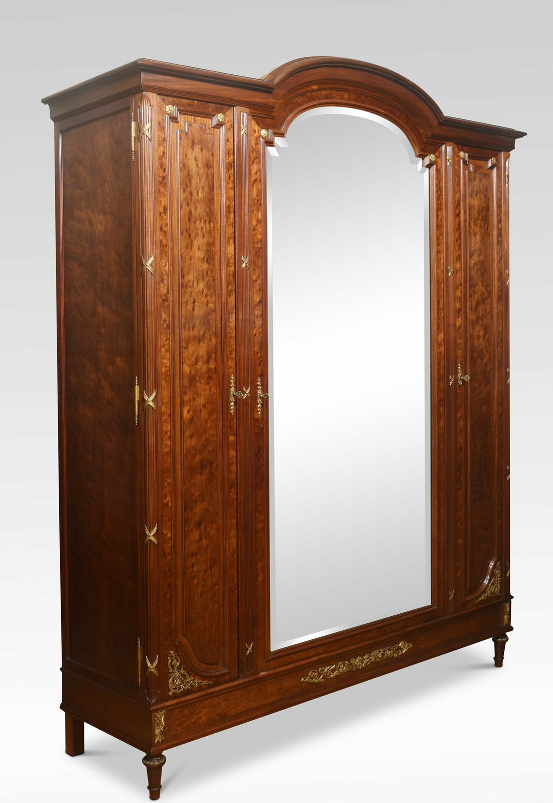 photo furniture Fine 19th Century French Louis XVI Mahogany And Gilt Bronze Armoire