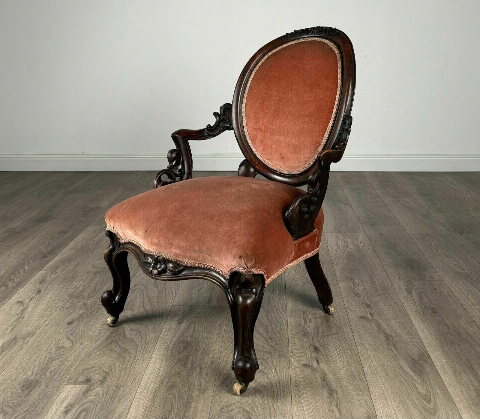 Antique 19th Century Armchair In Mahogany ( Ref Af 3141 )