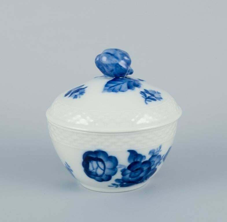 Royal Copenhagen Blue Flower Braided. Sugar Bowl And Bouillon Cup In Porcelain. photo furniture
