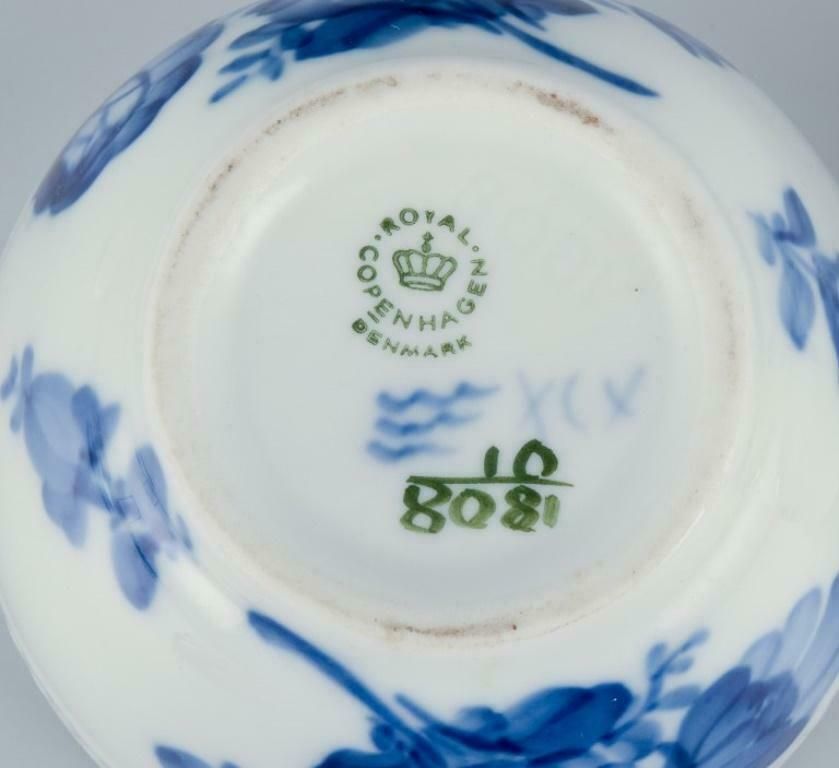 Royal Copenhagen Blue Flower Braided. Sugar Bowl And Bouillon Cup In Porcelain. photo vintage