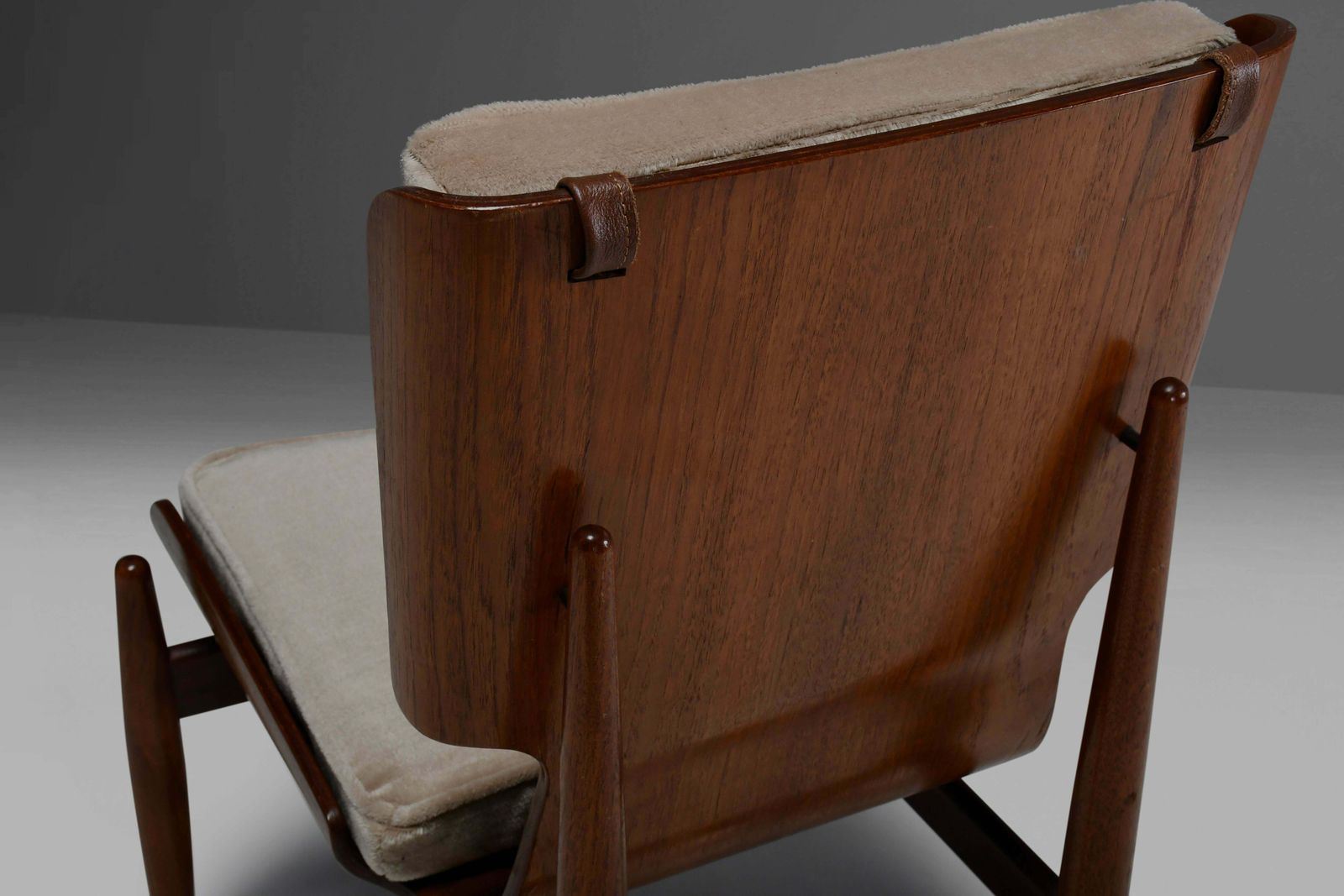 Pair Of Mohair And Plywood Chairs By Barovero Turino, Italy 1960s photo vintage