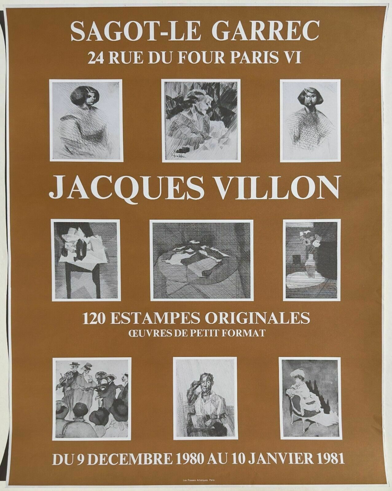 Jacques Villon   Vintage Poster Exhibition Poster Sagot Le Garrec 1981 Duchamp