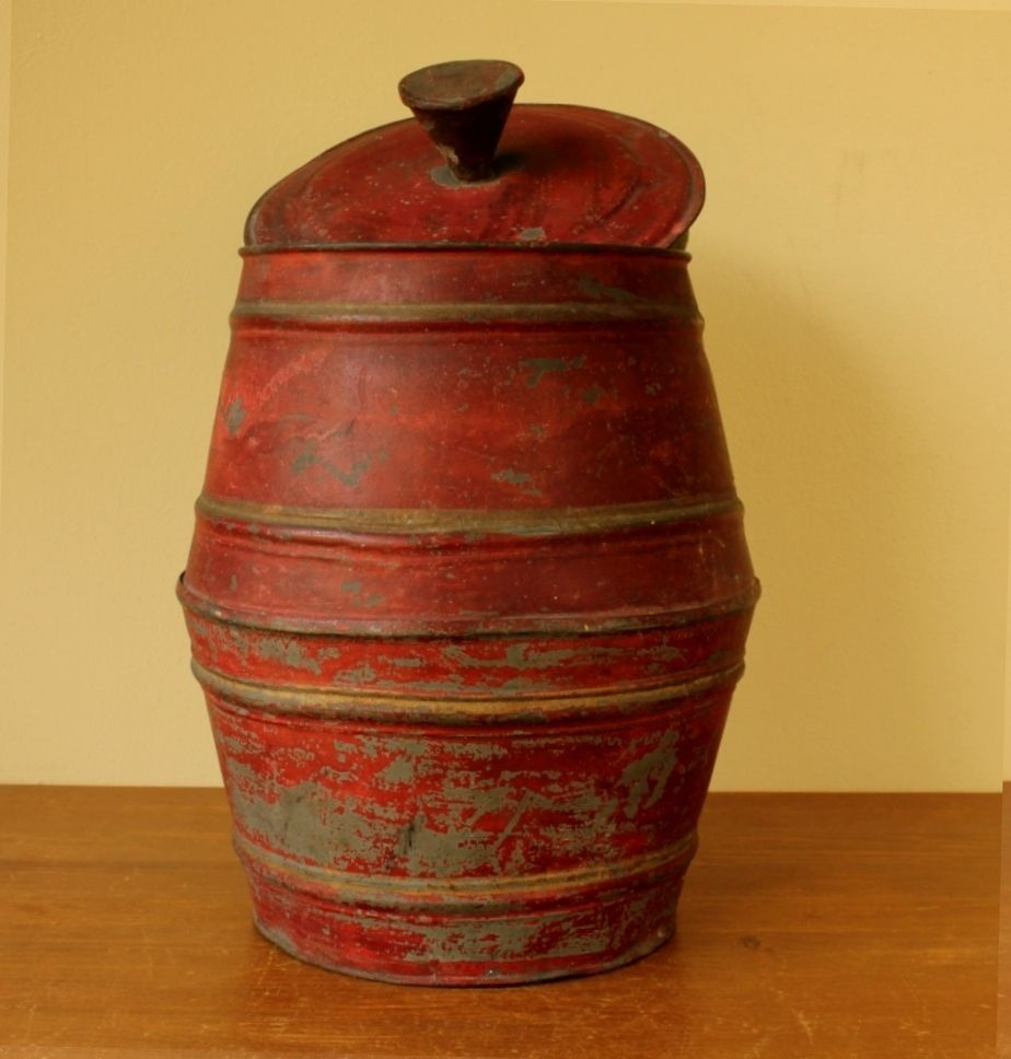 French Belgian Semois Tobacco Jar. Tobacconist Tabac Shop Storage Tin.