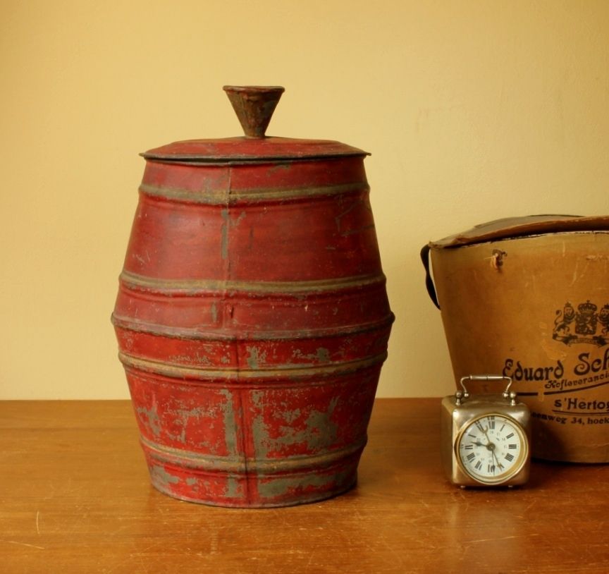 French Belgian Semois Tobacco Jar. Tobacconist Tabac Shop Storage Tin. photo Home Decor