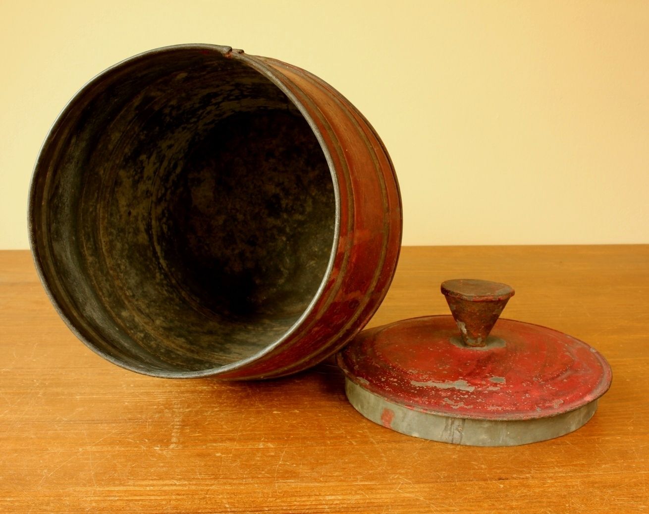 photo furniture French Belgian Semois Tobacco Jar. Tobacconist Tabac Shop Storage Tin.