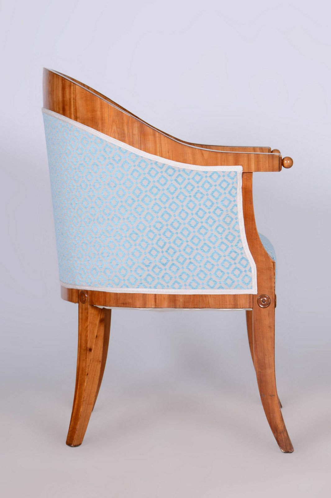 Restored Biedermeier Armchair, Cherry Tree, Oak, Austria Vienna, 1820s photo vintage