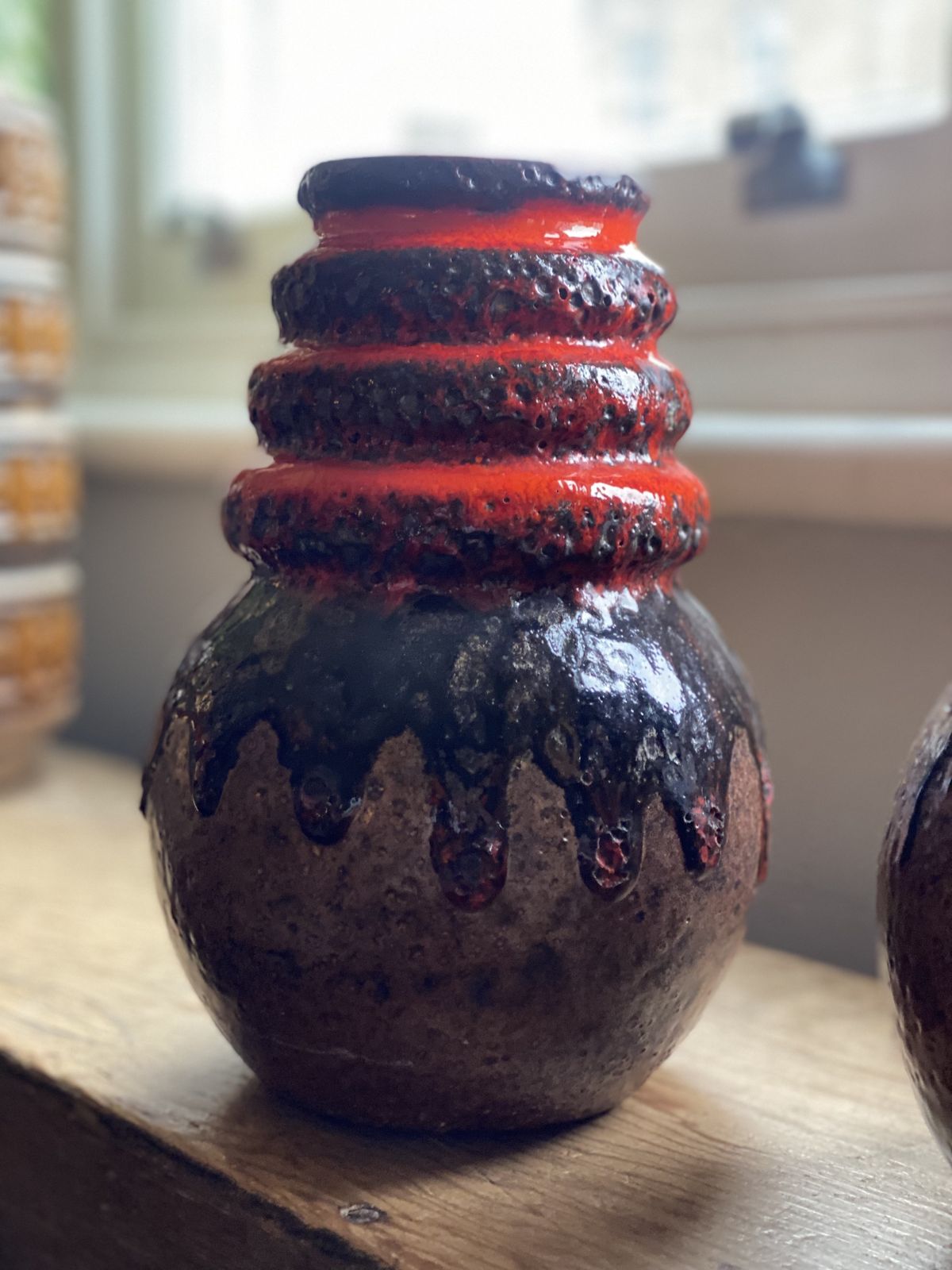 Set Of Two 1970's Scheurich Fat Lava Vases photo furniture