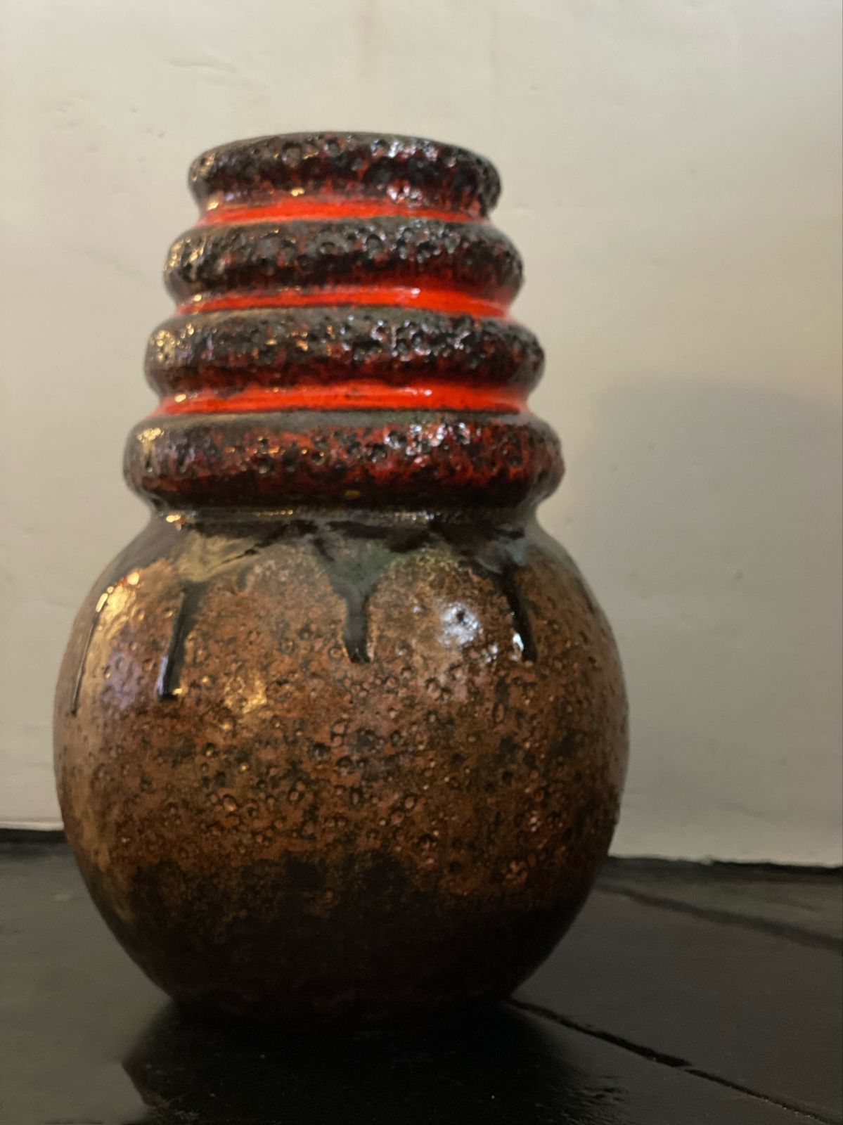 Set Of Two 1970's Scheurich Fat Lava Vases photo Home Decor