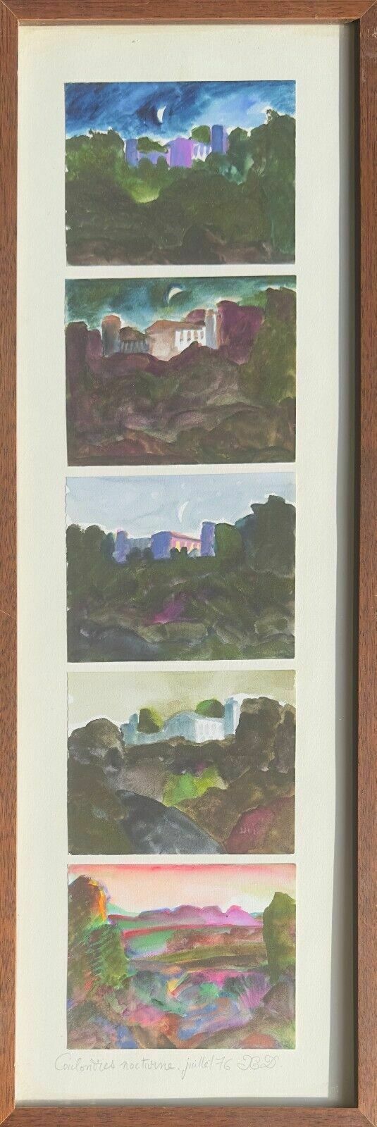 Xavier Dejean To Pierre Lecuire   5 Watercolors Signed Dejean 1976 Coulondres
