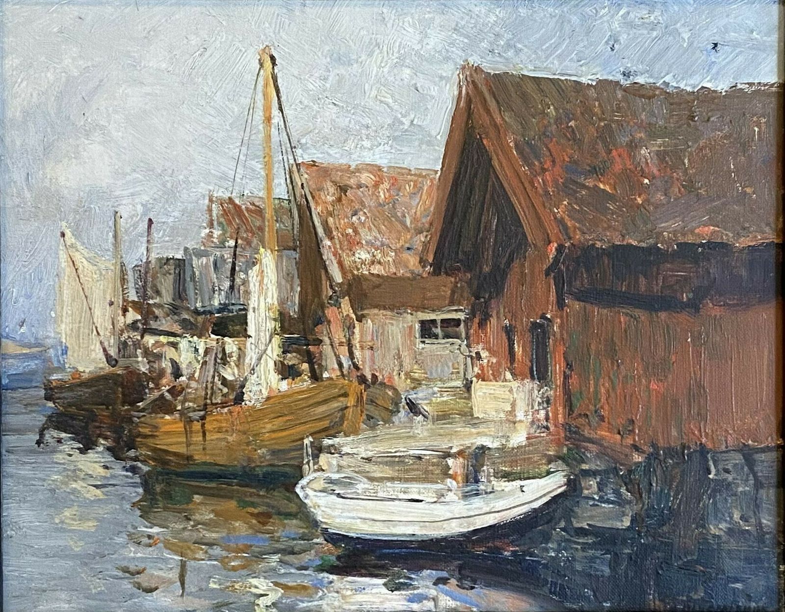Hugo öfverström (1900 1972) 'Boats And Huts' photo furniture