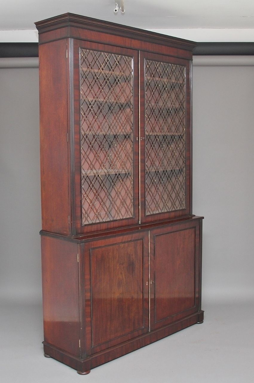 photo furniture Large Regency Mahogany Bookcase
