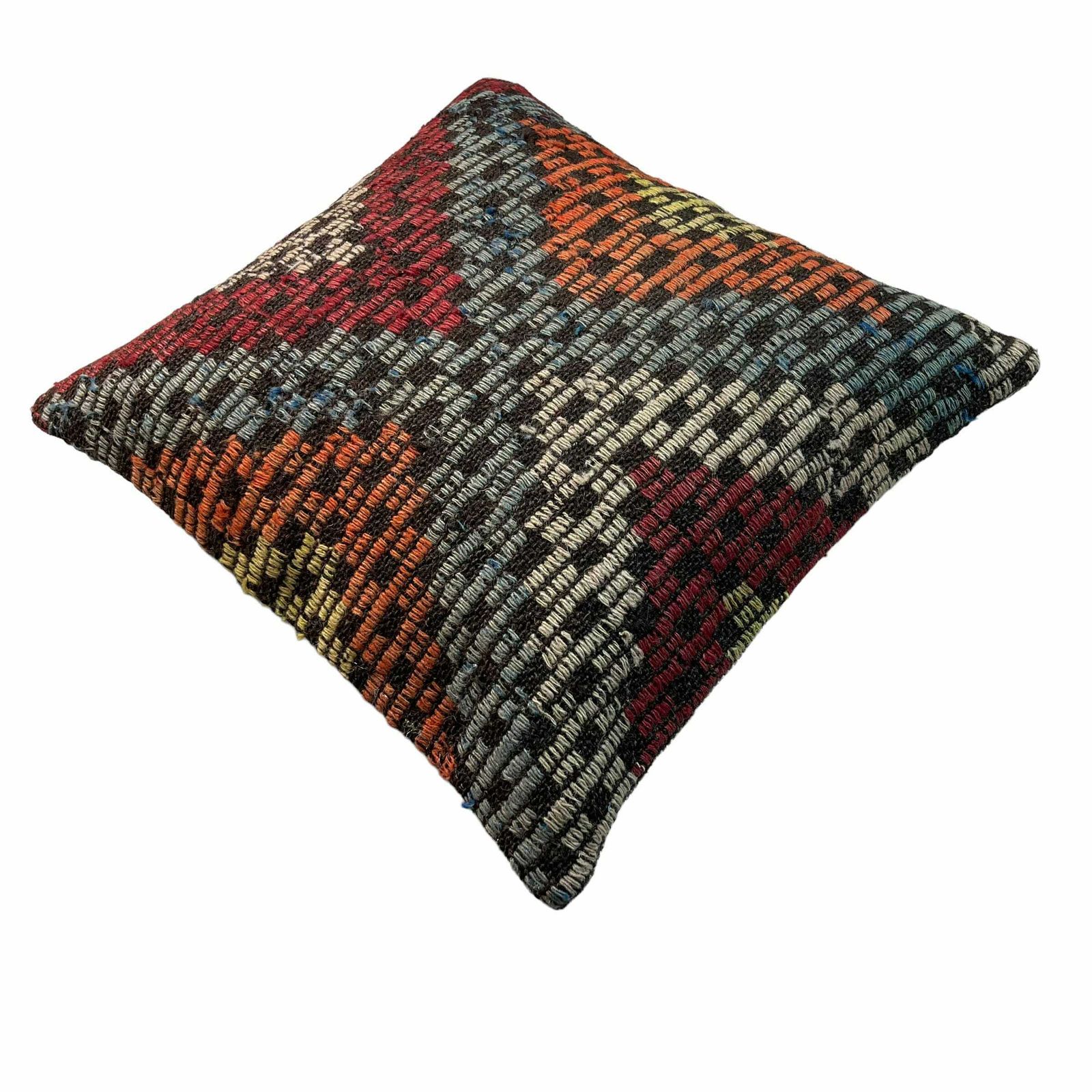 Ethnic Kilim Pillow, 18x18 Pillow Cover, Bohemian Kilim Pillow, Handwoven Kilim Pillow, Sofa Throw Pillow, Meditation Kilim Cover photo furniture