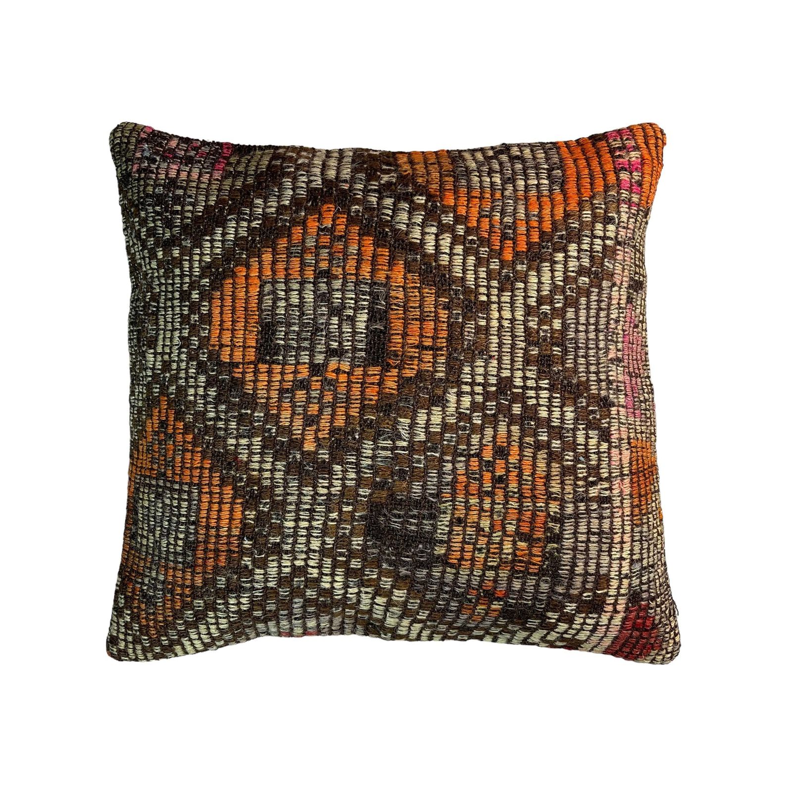 Ethnic Kilim Pillow, 18x18 Pillow Cover, Bohemian Kilim Pillow, Handwoven Kilim Pillow, Sofa Throw Pillow, Meditation Kilim Cover