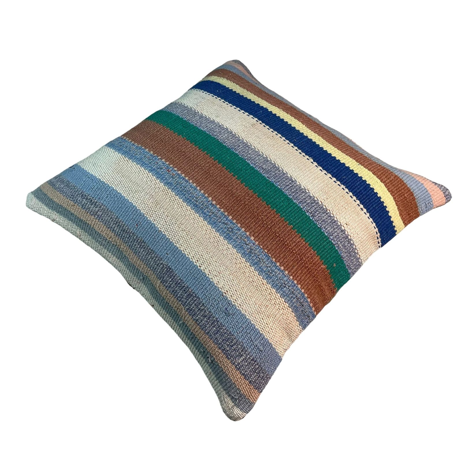 Ethnic Kilim Pillow, 18x18 Pillow Cover, Bohemian Kilim Pillow, Handwoven Kilim Pillow, Sofa Throw Pillow, Meditation Kilim Cover photo vintage