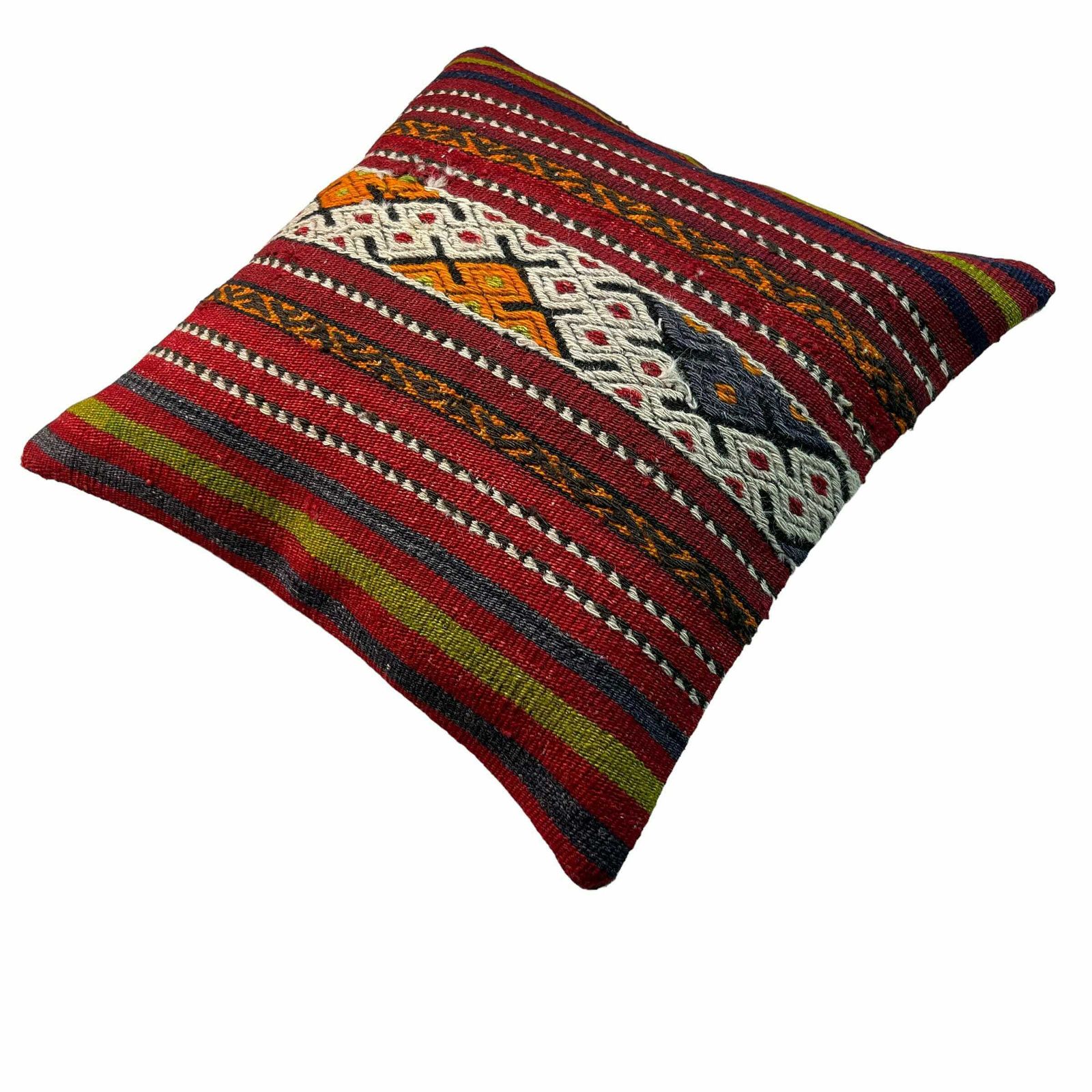 Ethnic Kilim Pillow, 18x18 Pillow Cover, Bohemian Kilim Pillow, Handwoven Kilim Pillow, Sofa Throw Pillow, Meditation Kilim Cover photo furniture