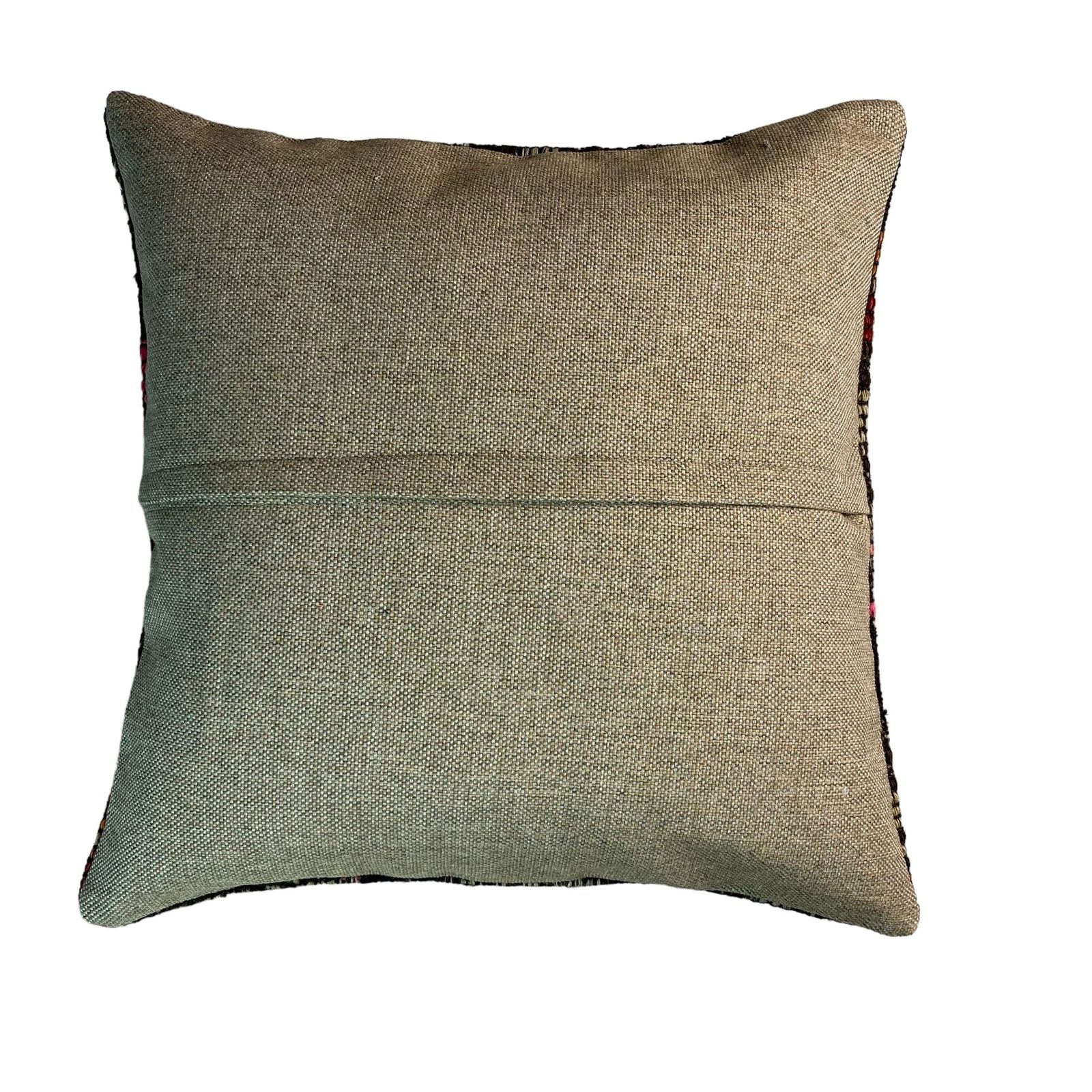 Ethnic Kilim Pillow, 18x18 Pillow Cover, Bohemian Kilim Pillow, Handwoven Kilim Pillow, Sofa Throw Pillow, Meditation Kilim Cover photo for sale
