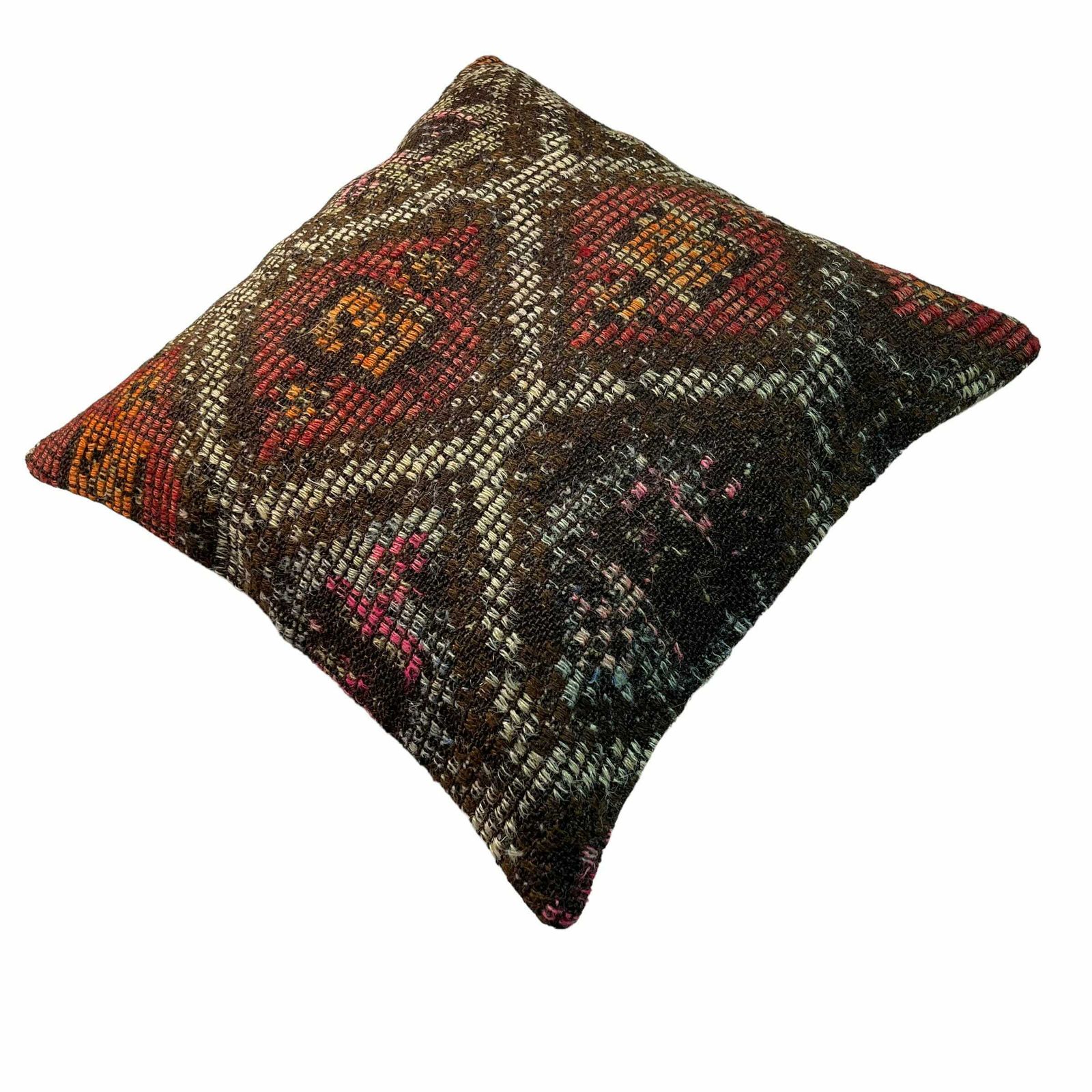 Ethnic Kilim Pillow, 18x18 Pillow Cover, Bohemian Kilim Pillow, Handwoven Kilim Pillow, Sofa Throw Pillow, Meditation Kilim Cover photo 72.0