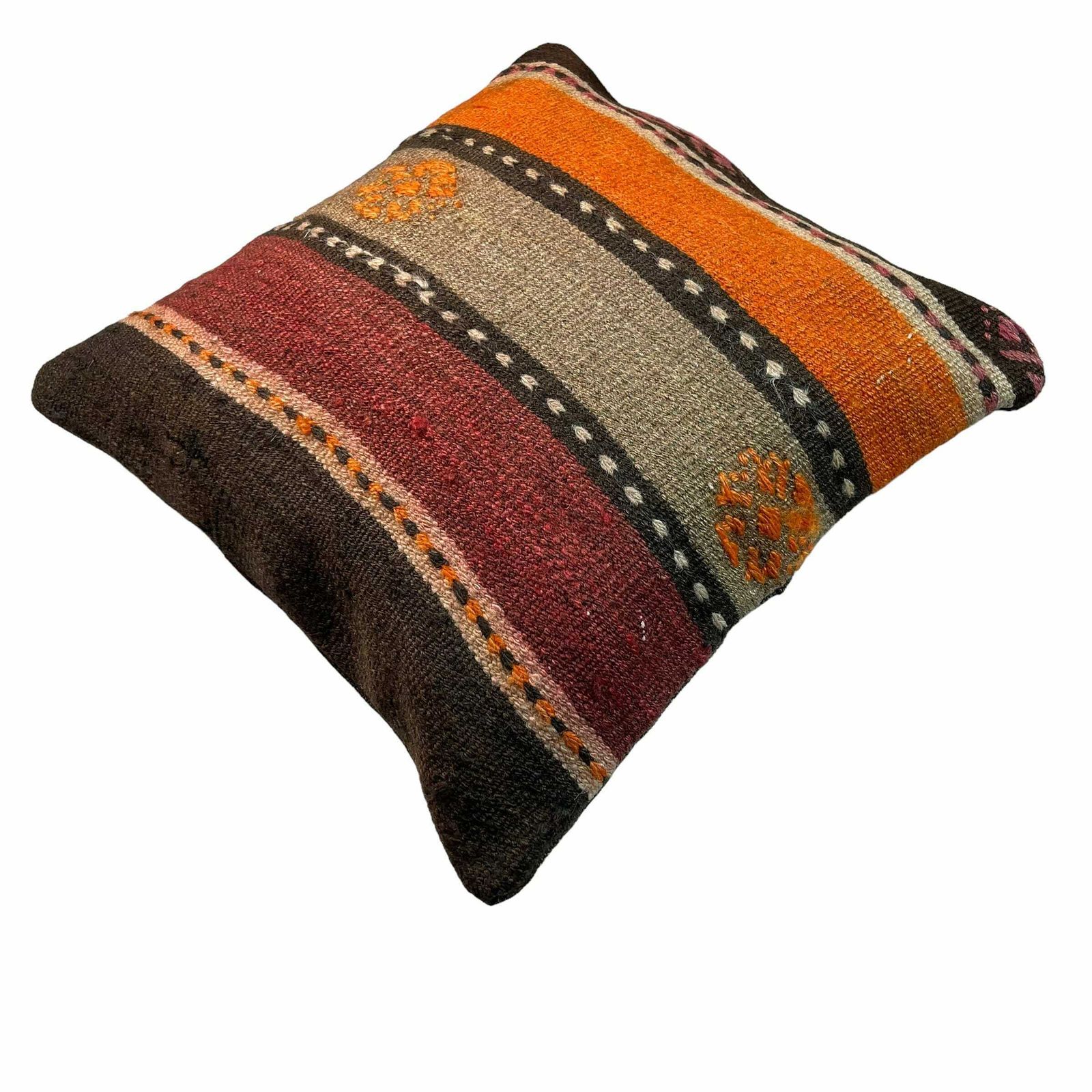 Ethnic Kilim Pillow, 18x18 Pillow Cover, Bohemian Kilim Pillow, Handwoven Kilim Pillow, Sofa Throw Pillow, Meditation Kilim Cover photo furniture