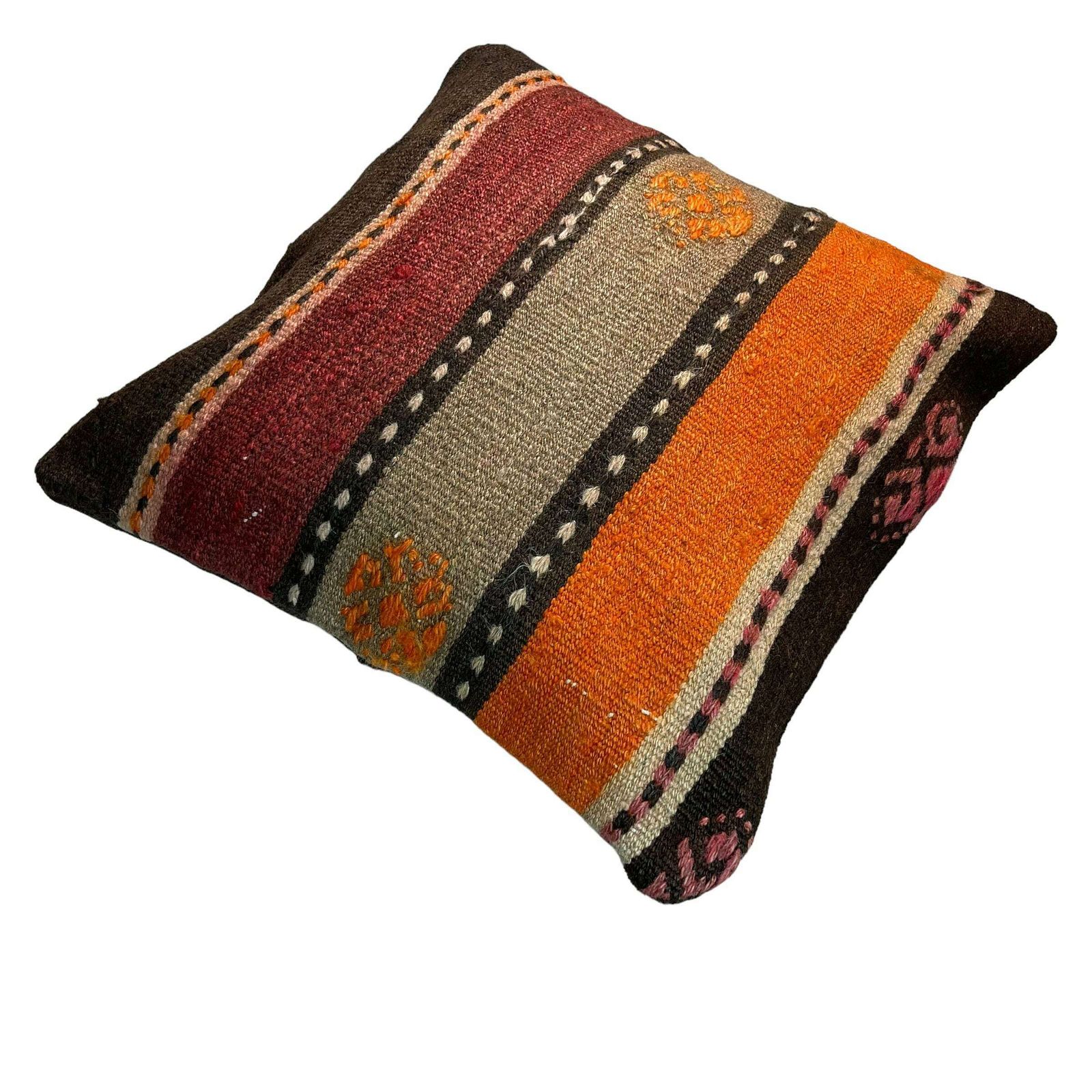 photo furniture Etnische Kilim Kussen, 45x45 Cm Kussenhoes, Bohemian Kilim Kussen, Handgeweven Kilim Kussen, Sierkussen Voor Bank, Meditatie Kilim Hoes