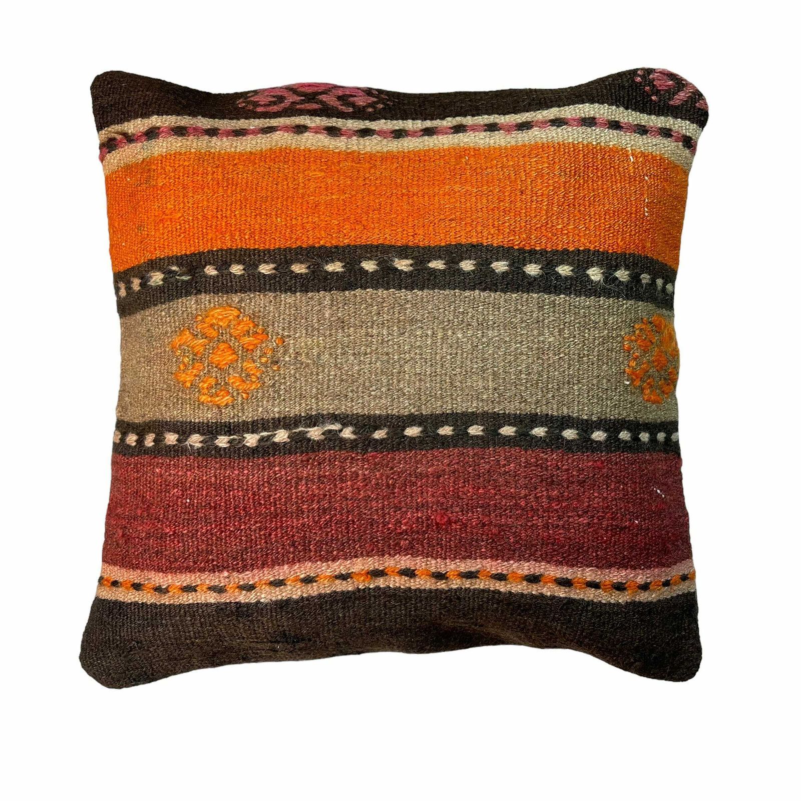 photo for sale Ethnic Kilim Pillow, 18x18 Pillow Cover, Bohemian Kilim Pillow, Handwoven Kilim Pillow, Sofa Throw Pillow, Meditation Kilim Cover