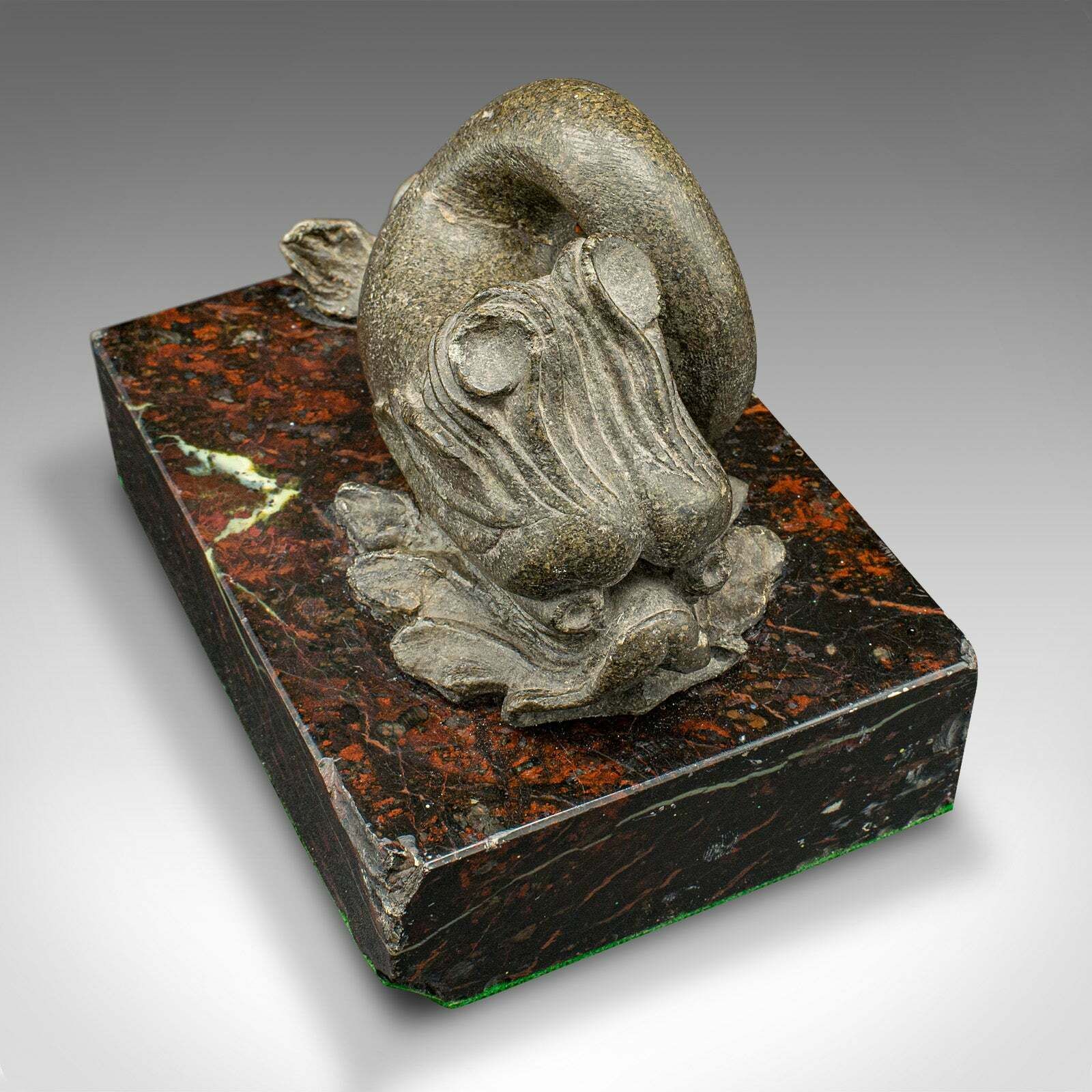 Antique Serpentine Paperweight, Chinese, Soapstone, Marble, Desktop, Victorian photo buy