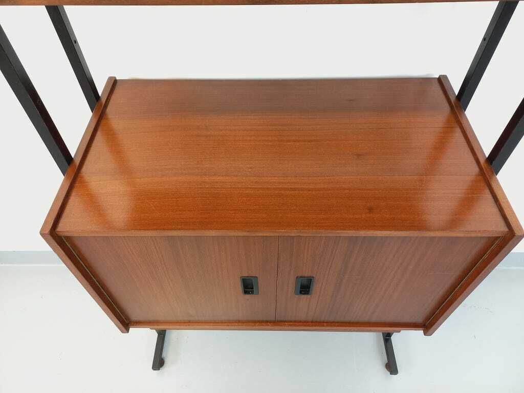 Nouveau | Bibliothèque en teck et métal, années 1960 photo 1295.0