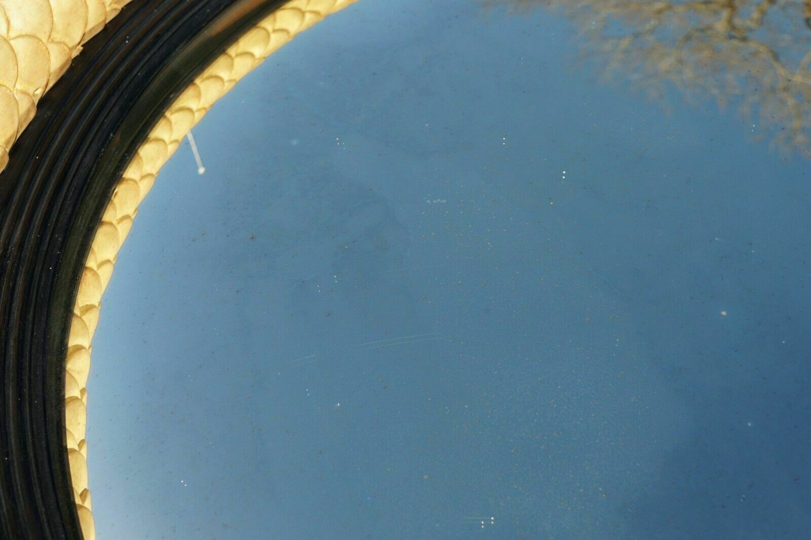 photo vinterior Pair Of Extra Large Stunning Regency Style Gold Gilt Twin Serpent Convex Mirrors