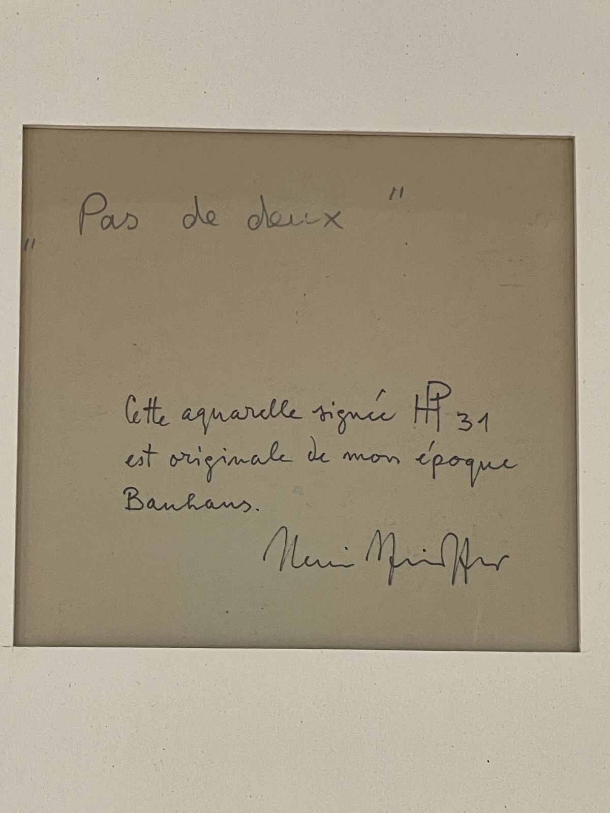 Henri Pfeiffer (1907 1994), "Step Of Two", 1931 photo vinterior
