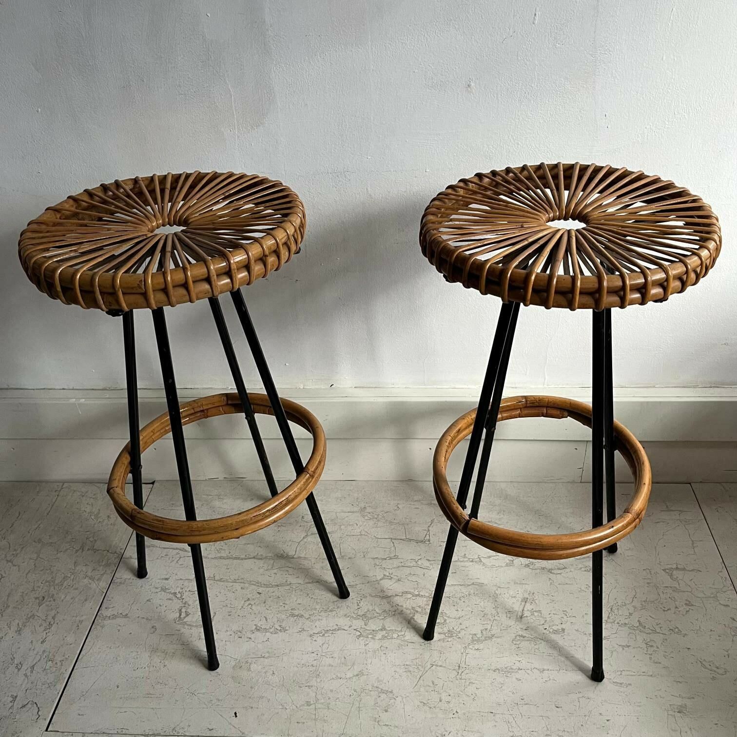 A Pair Of Dutch Bar Stools From Rohé Noordwolde, 1960s, Set Of 2 photo buy