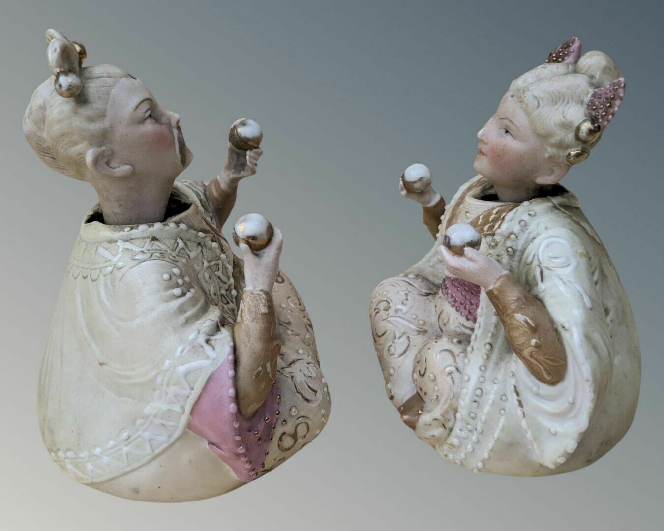 Pair Of Antique Chinese ‘Nodding Head' Porcelain Figures photo Home Decor