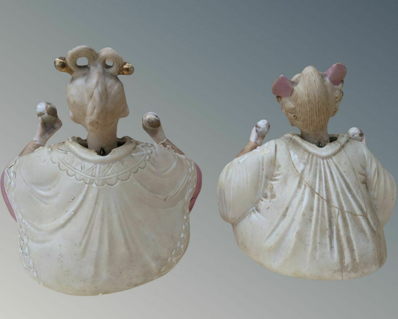 Pair Of Antique Chinese ‘Nodding Head' Porcelain Figures photo vinterior