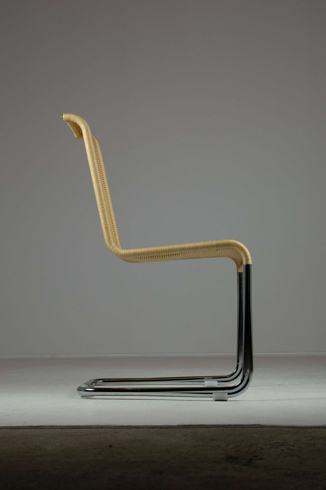 Set Of Eight B20 Cane And Chrome Cantilever Dining Chairs By Axel Bruchhäuser For Tecta photo vinterior