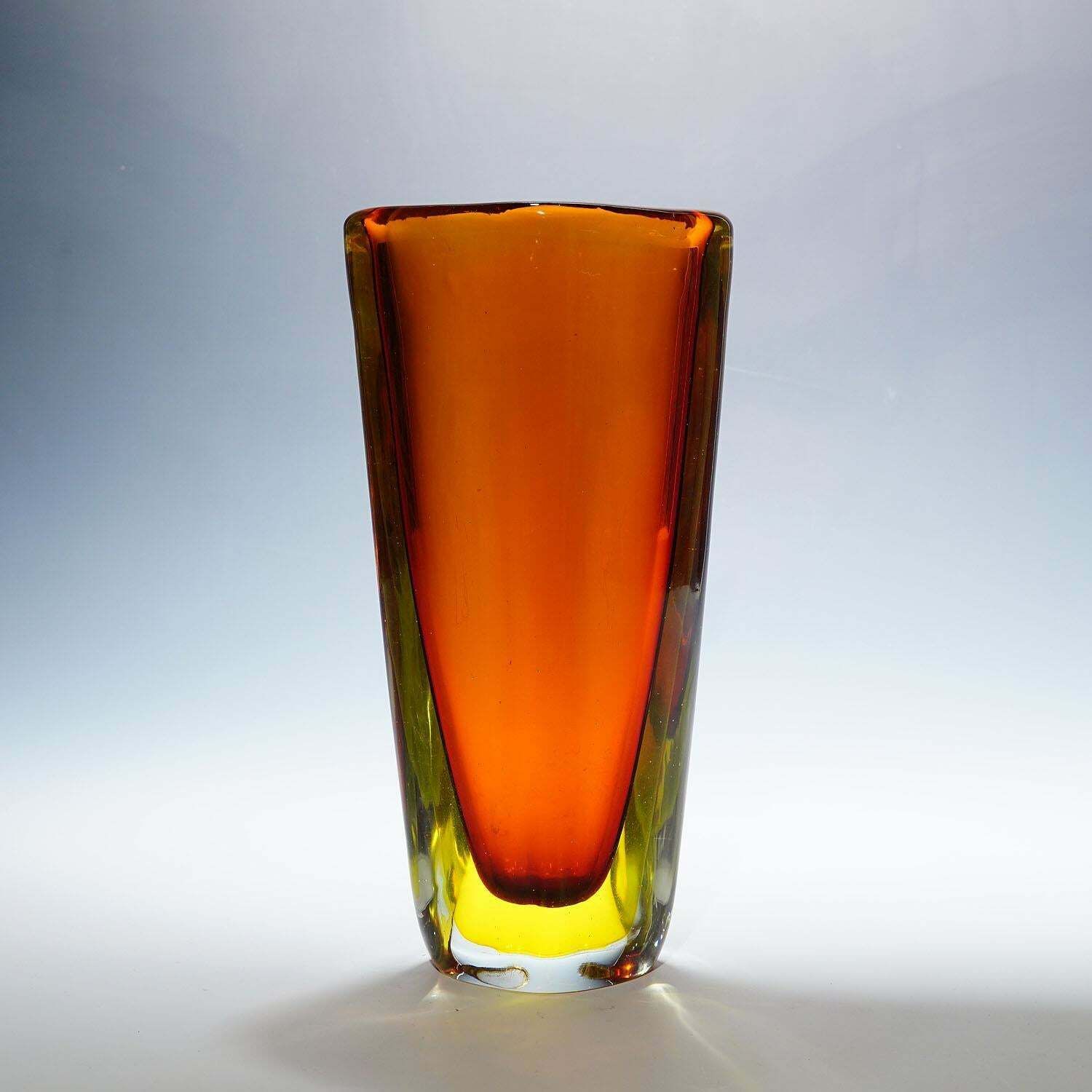 Flavio Poli For Seguso Sommerso Vase Murano Ca. 1953 photo furniture