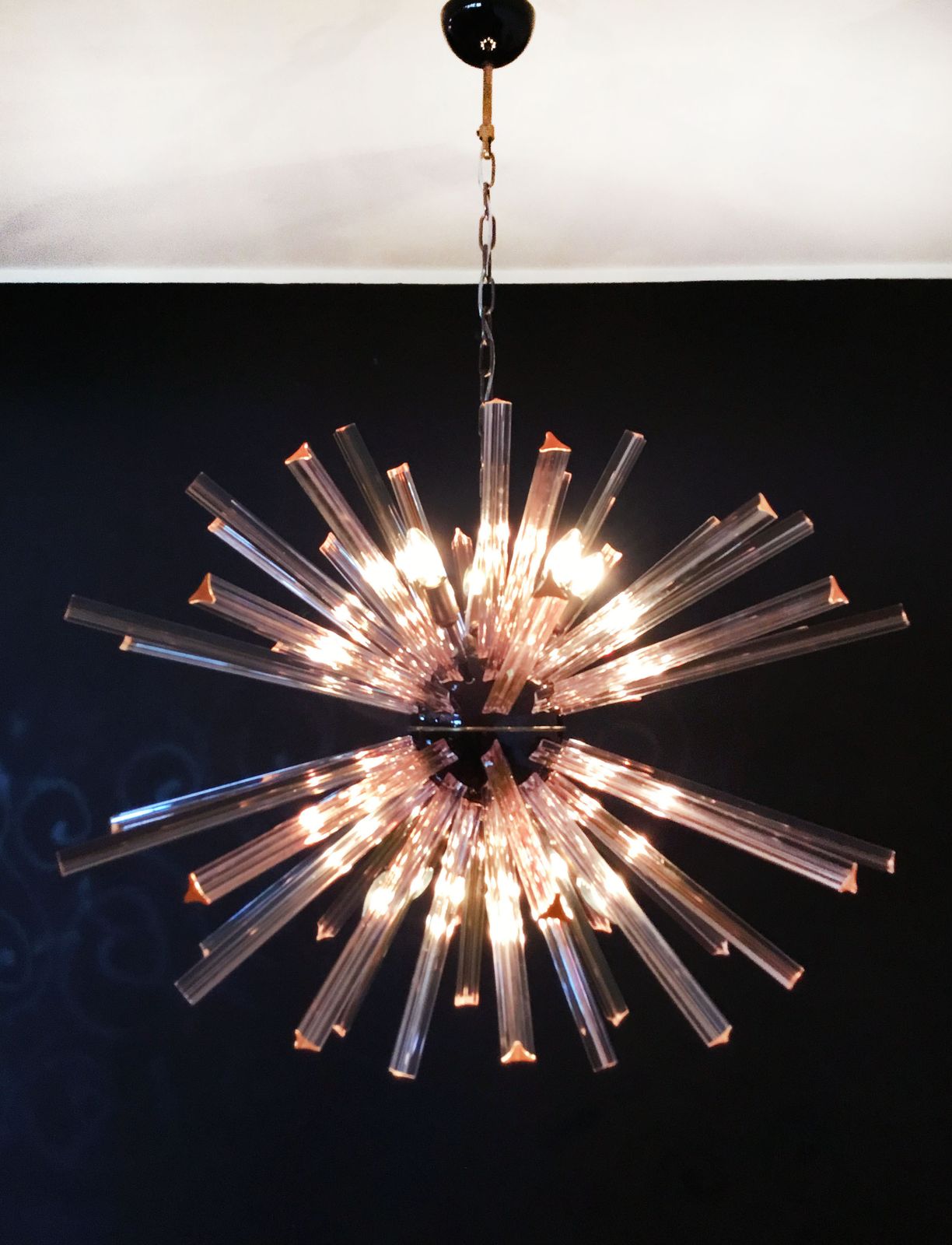 1560.0 Crystal Prism Sputnik Chandeliers   50 Pink Prisms photo