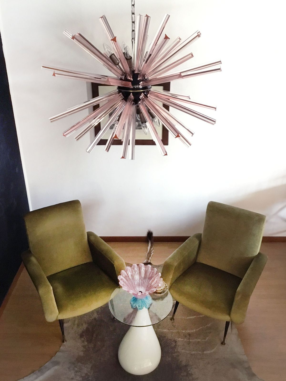 photo buy Crystal Prism Sputnik Chandeliers   50 Pink Prisms