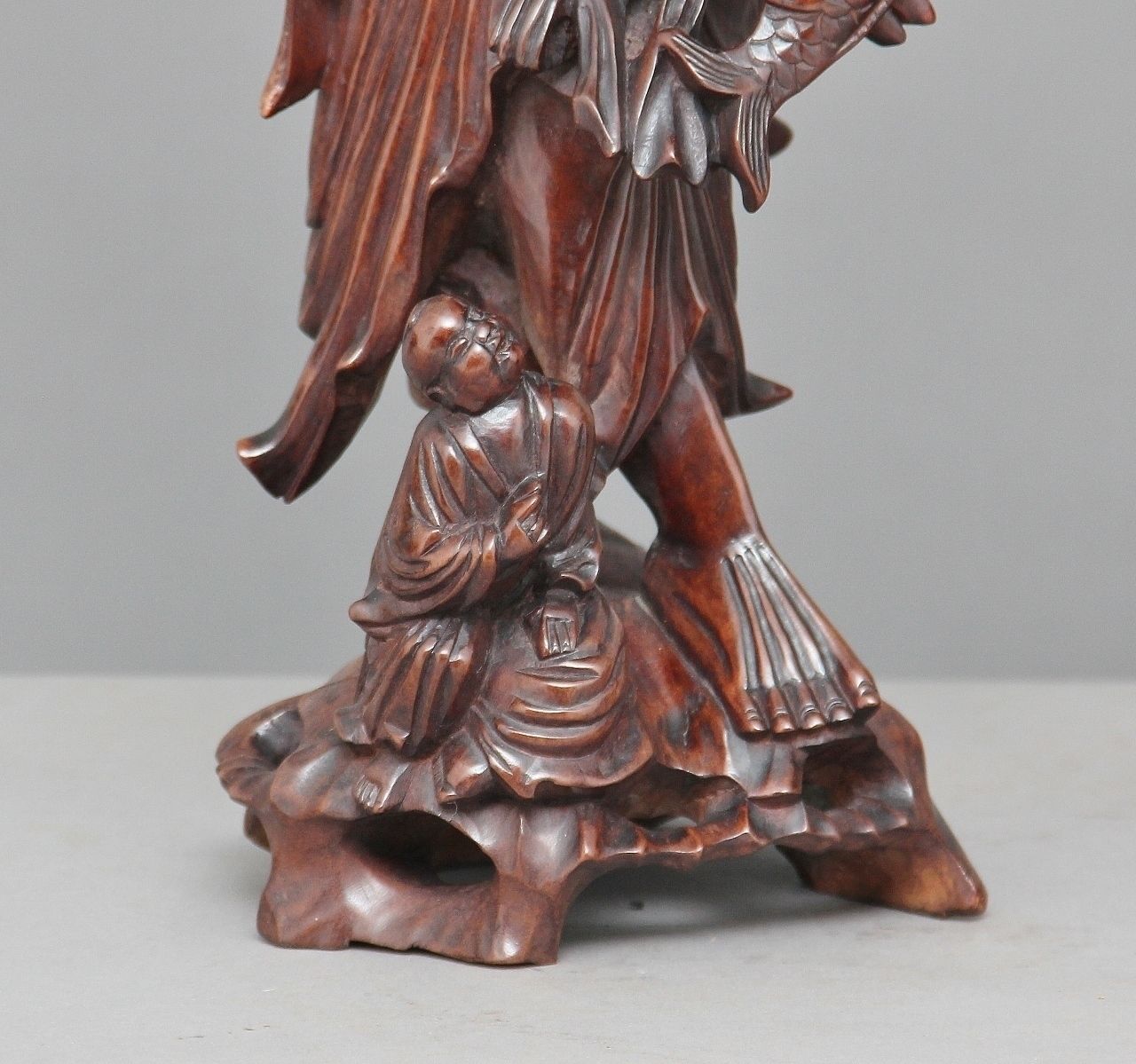 Pair 19th Century Chinese Figures photo vintage