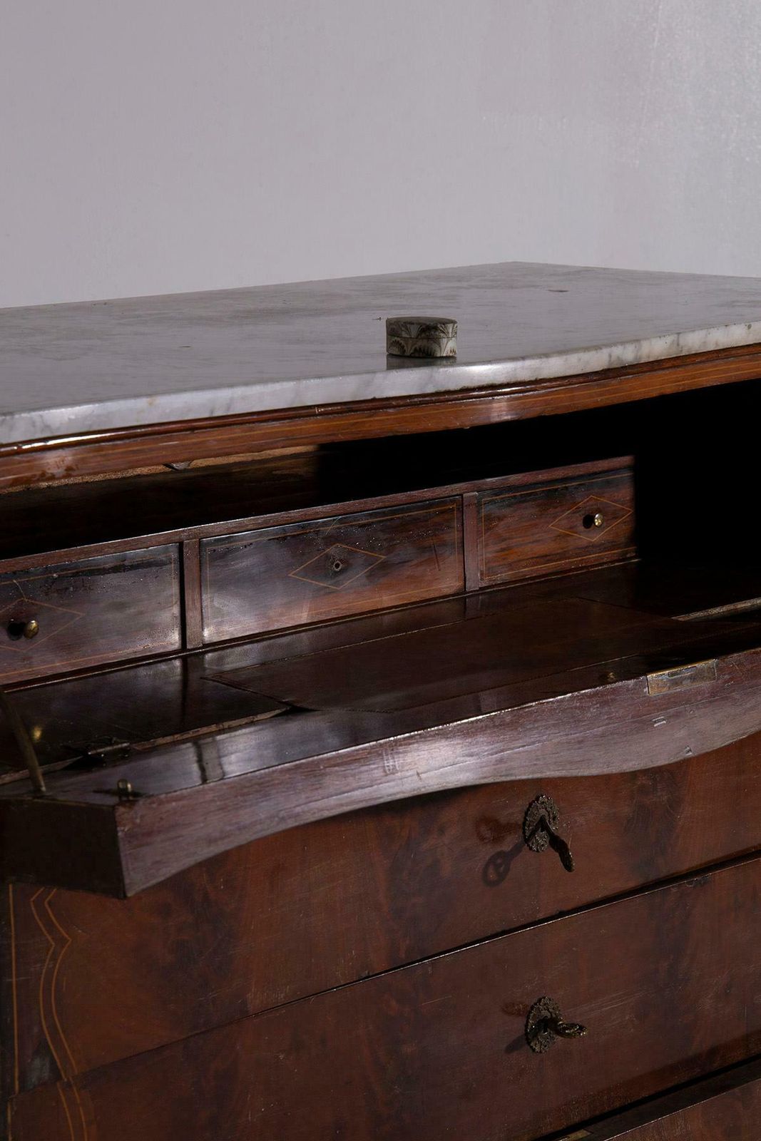 Italian Wooden Desk Chest Of Drawers photo buy