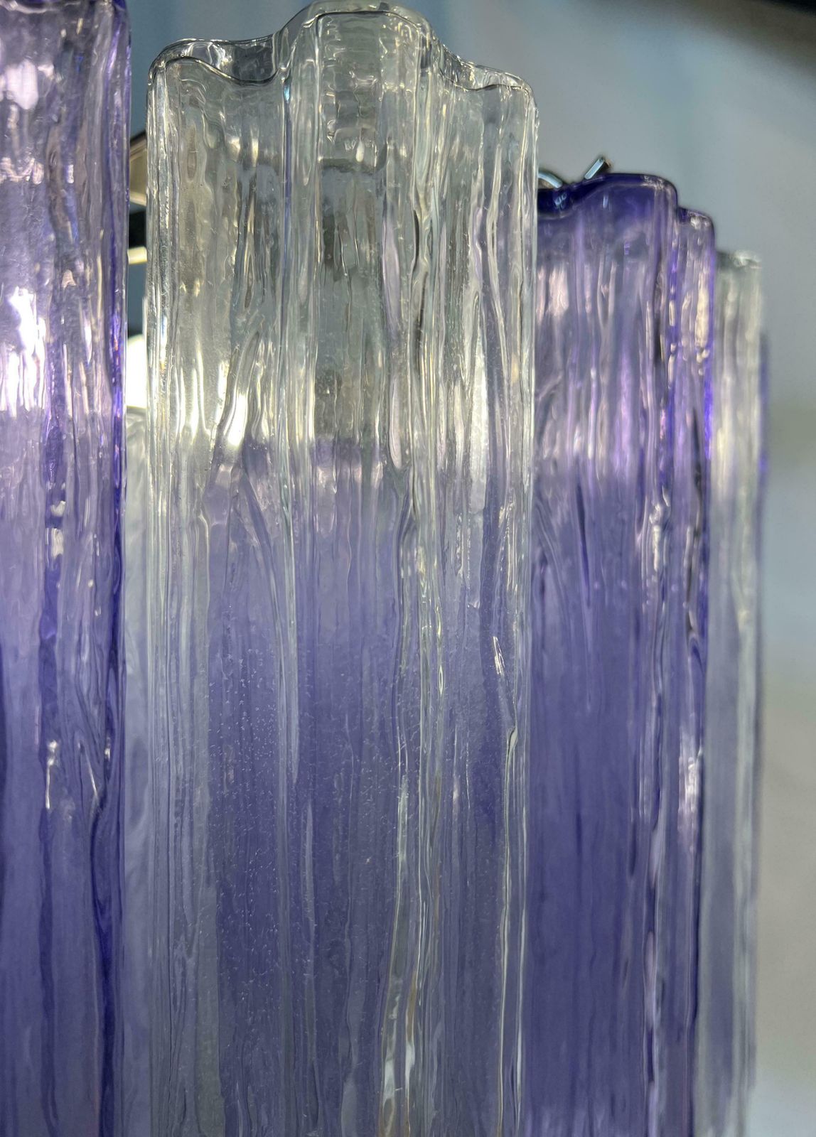 3527.0 Murano Glass Chandelier, Tronchi Glasses By Valentina Planta photo
