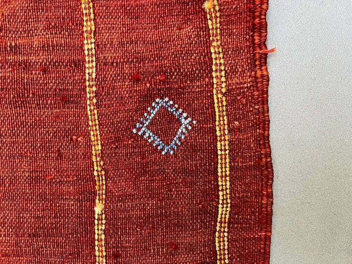 photo for sale Vintage Moroccan Vegan Silk/Wool Berber Kilim X Large Kelim Rug