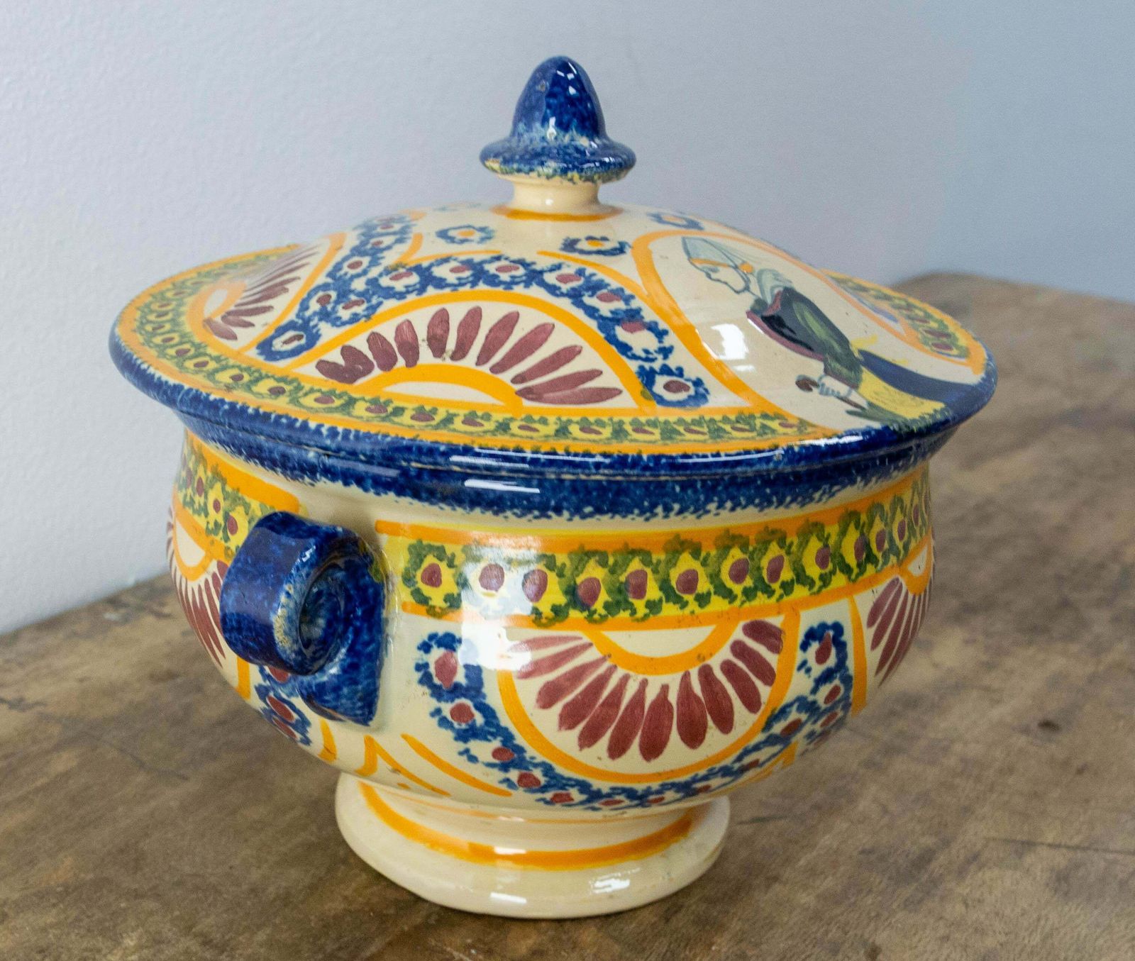 Little Porcelain Tureen Center Piece Or Empty Pocket, French Circa 1960 photo buy