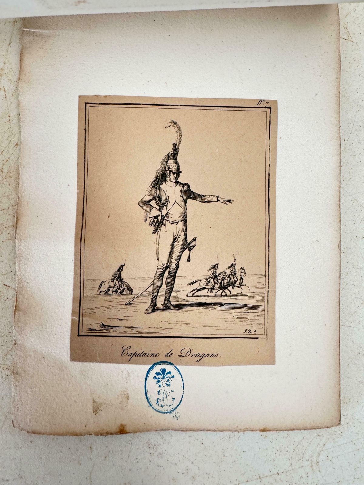 368.0 Old Original Engraving With Soldiers Characters France 19th Set Of 10 photo